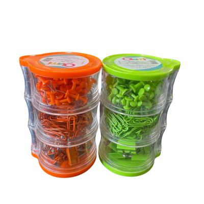 OLAMI ESC/COM- DISPENS PORTA CLIPS-CHINCHE-BINDERS 3X COL (CJX12 U) OLAMI ESC/COM- DISPENS PORTA CLIPS-CHINCHE-BINDERS 3X COL (CJX12 U)